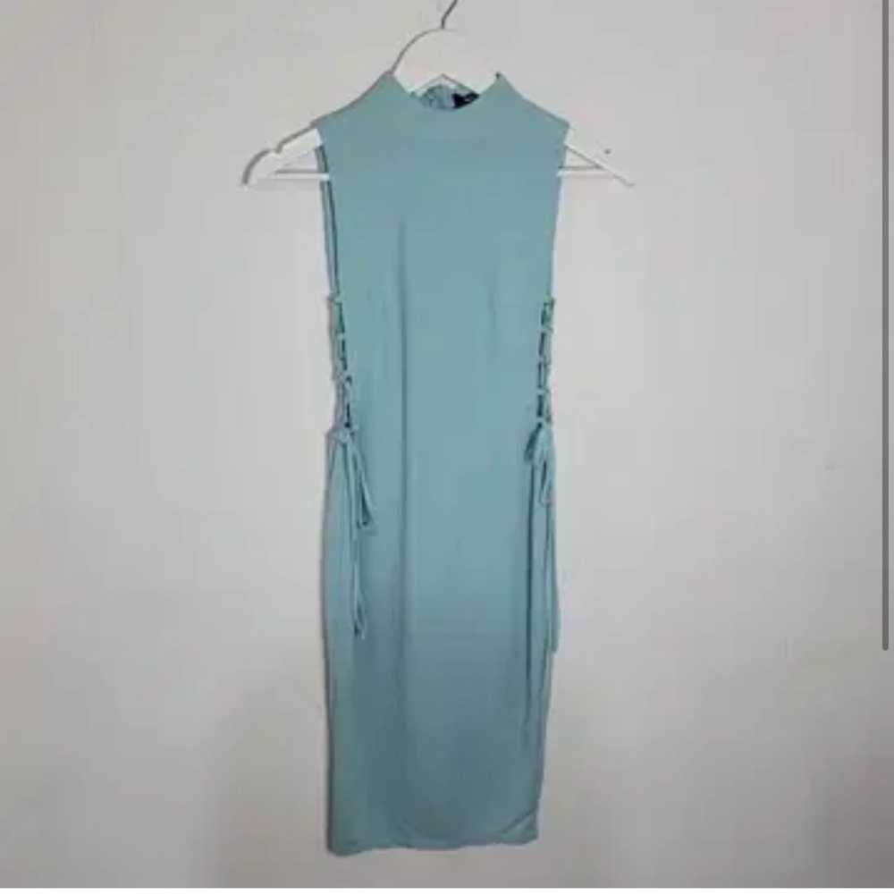 Missguided Powder Blue Midi Dress with side-cuts. BRAND NEW with TAGS!